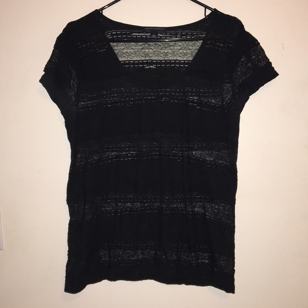Lacy, Sheer black top